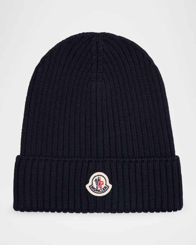 Boy's Logo Ribbed Wool Beanie